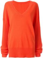 Dion Lee Corrugated Ribbed Knit Sweater - Orange