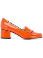 Gucci Marmont Heeled Loafers - Yellow & Orange