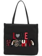 Love Moschino Embroidered Tote Bag - Black