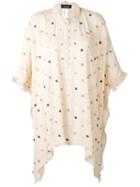 Twin-set - Floral Draped Blouse - Women - Viscose - 42, Nude/neutrals, Viscose