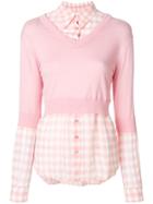Boutique Moschino Double Layer Top - Pink & Purple