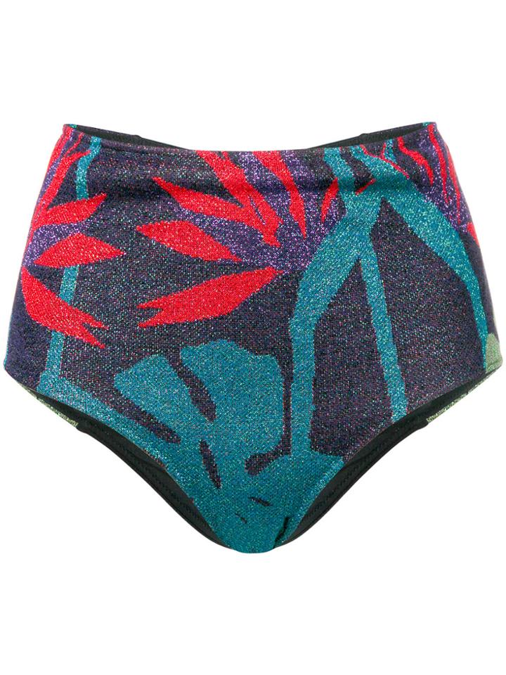 Circus Hotel Tropical High Waisted Bikini Bottom - Multicolour