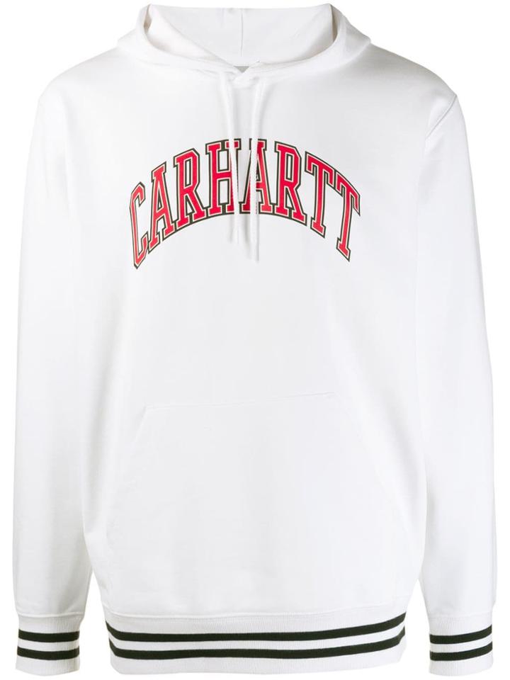 Carhartt Wip Logo Print Hoodie - White