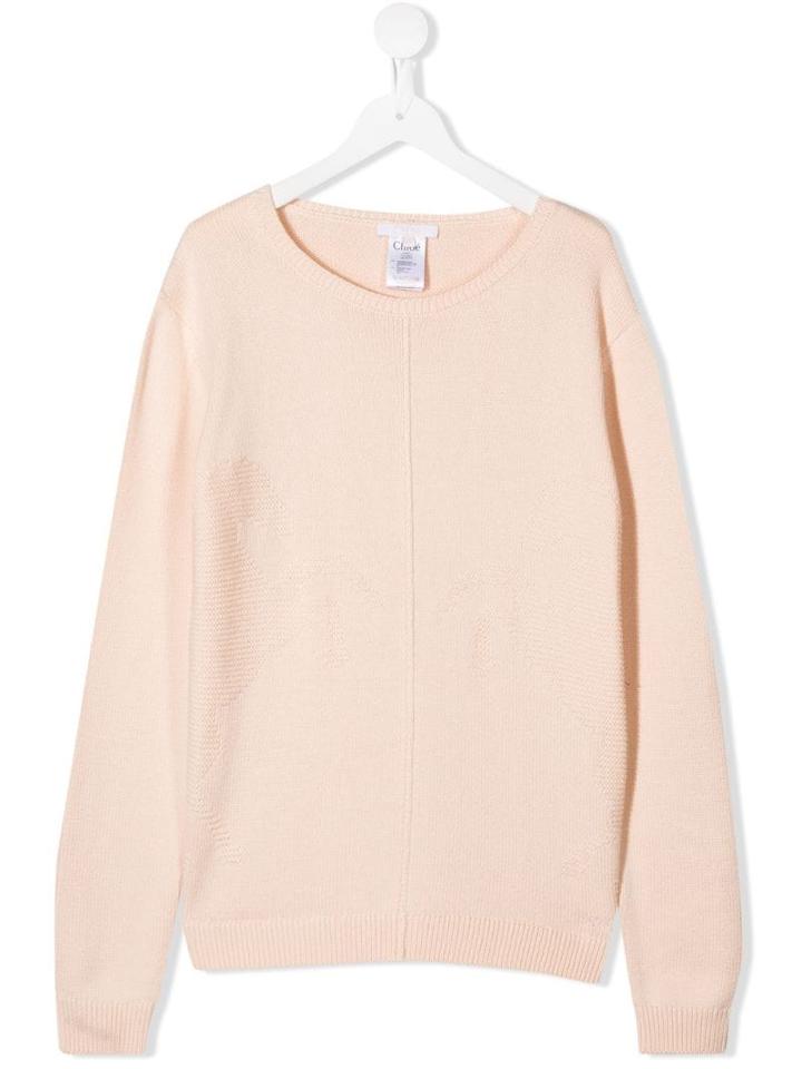 Chloé Kids Round Neck Jumper - Pink