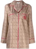 Fendi Grille Royal Print Pajama Shirt - Brown