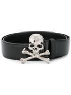 Philipp Plein Skull Plaque Belt - Black