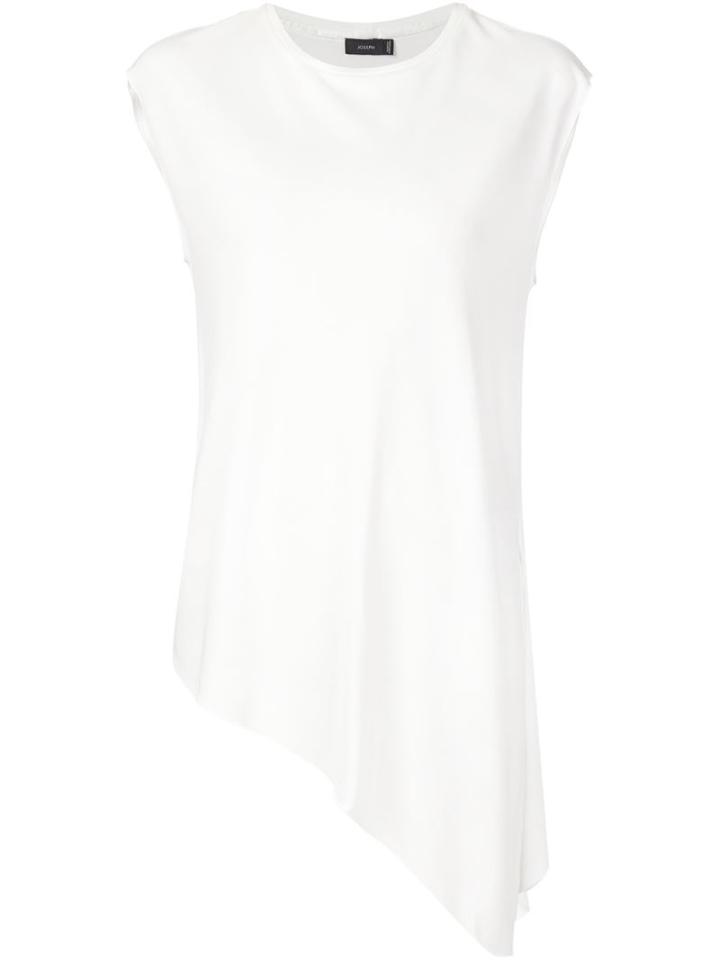 Joseph Asymmetric Tank Top, Women's, Size: Large, White, Acetate