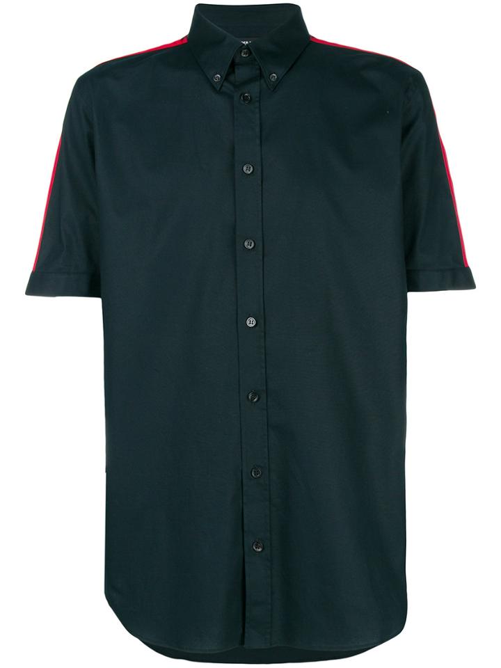 Alexander Mcqueen Contrast Side Panel Shirt - Black