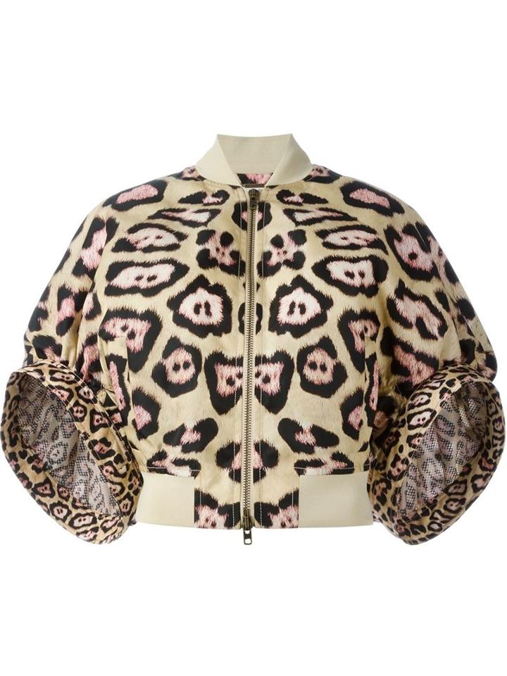 Givenchy Cocoon Sleeves Bomber Jacket, Women's, Size: 36, Nude/neutrals, Polyamide/polyester