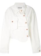 Aalto Asymmetric Denim Jacket - White