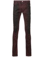 Fagassent Faded Skinny Jeans - Red