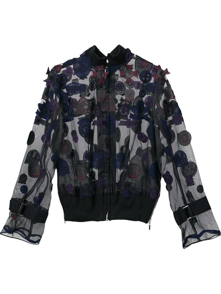 Sacai Transparent Patch Applique Bomber