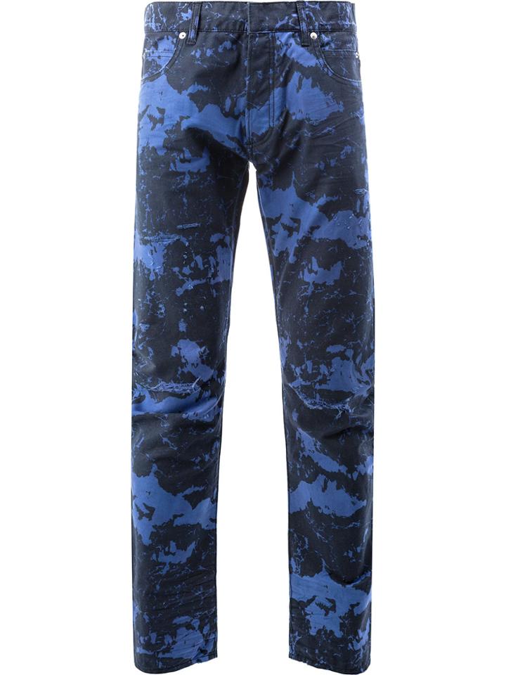 Balmain Marble Print Jeans - Blue
