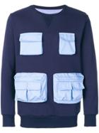 Lc23 Contrast Patch Pocket Sweatshirt - Blue