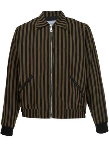 Second/layer Striped Bomber Jacket