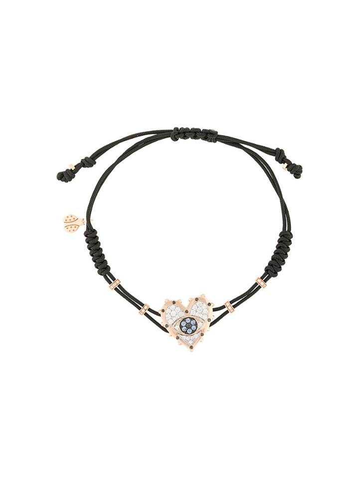 Pippo Perez 18kt Rose Gold, Diamond And Sapphire Evil Eye Heart Charm