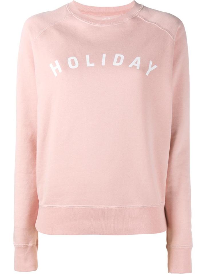 Holiday Logo Printed Sweatshirt - Pink & Purple