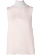 Fabiana Filippi Knitted Neck Tank Top, Women's, Size: 42, Pink/purple, Silk/polyamide/polyester/merino