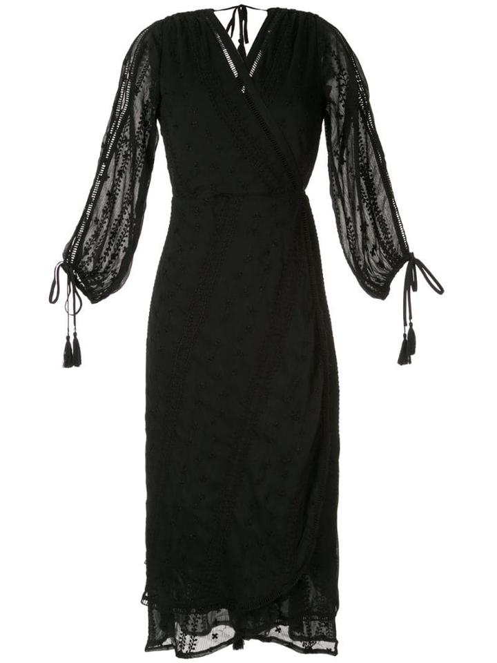 We Are Kindred Coco Split Sleeve Midi Dress - Black
