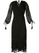 We Are Kindred Coco Split Sleeve Midi Dress - Black