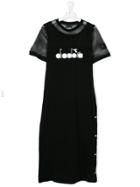 Diadora Junior Teen Mesh Panel T-shirt Dress - Black