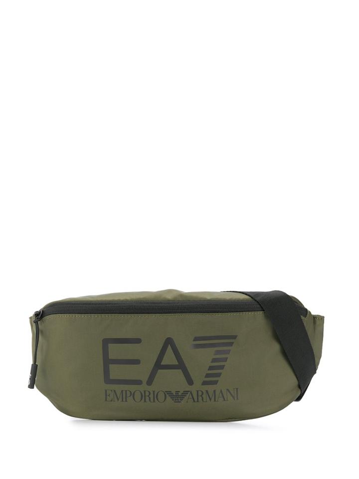 Ea7 Emporio Armani Logo Print Belt Bag - Green