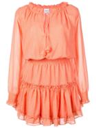 Misa Los Angeles Pleated Mini Dress - Orange