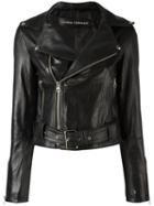 Chiara Ferragni 'flirting' Biker Jacket, Women's, Size: Medium, Black, Leather