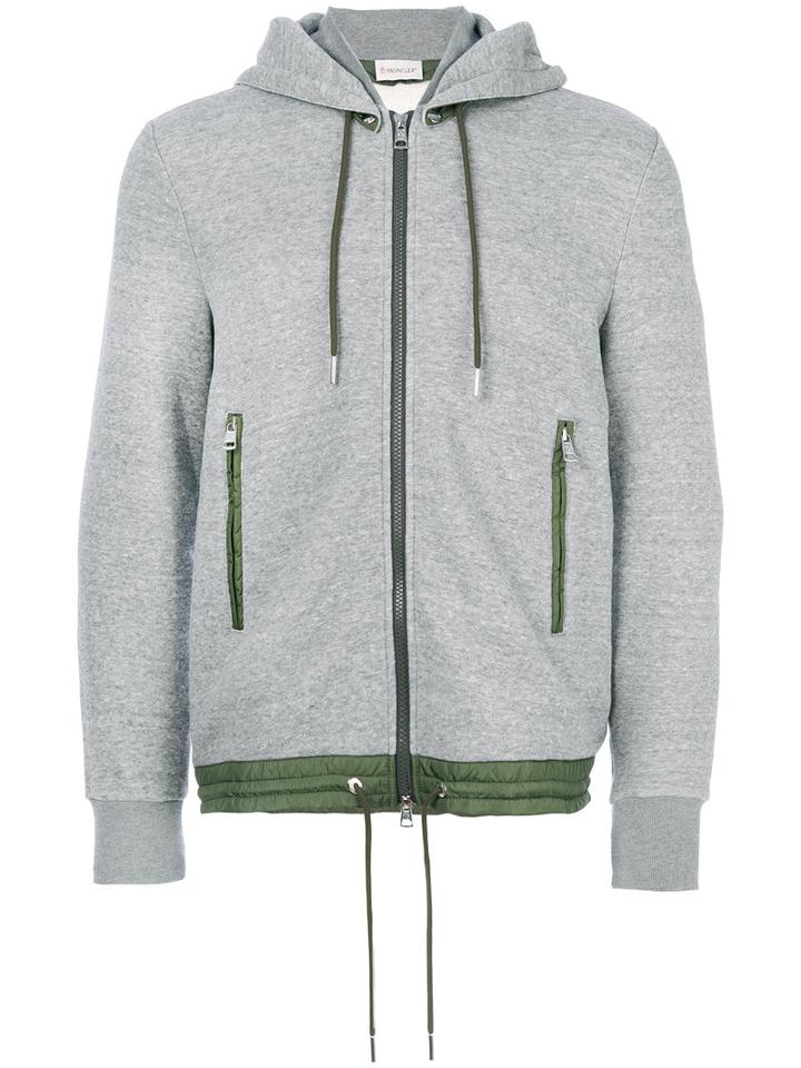 Moncler - Detachable Hooded Hoodie - Men - Cotton/polyamide/lyocell - M, Green, Cotton/polyamide/lyocell