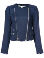 Veronica Beard - 'stevie' Fringe Jacket - Women - Cotton/polyester/spandex/elastane - 6, Blue, Cotton/polyester/spandex/elastane