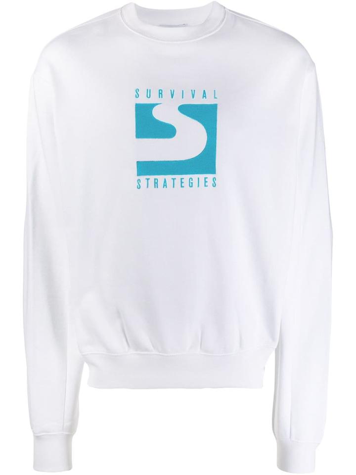 Gmbh Embroidered Detail Sweatshirt - White
