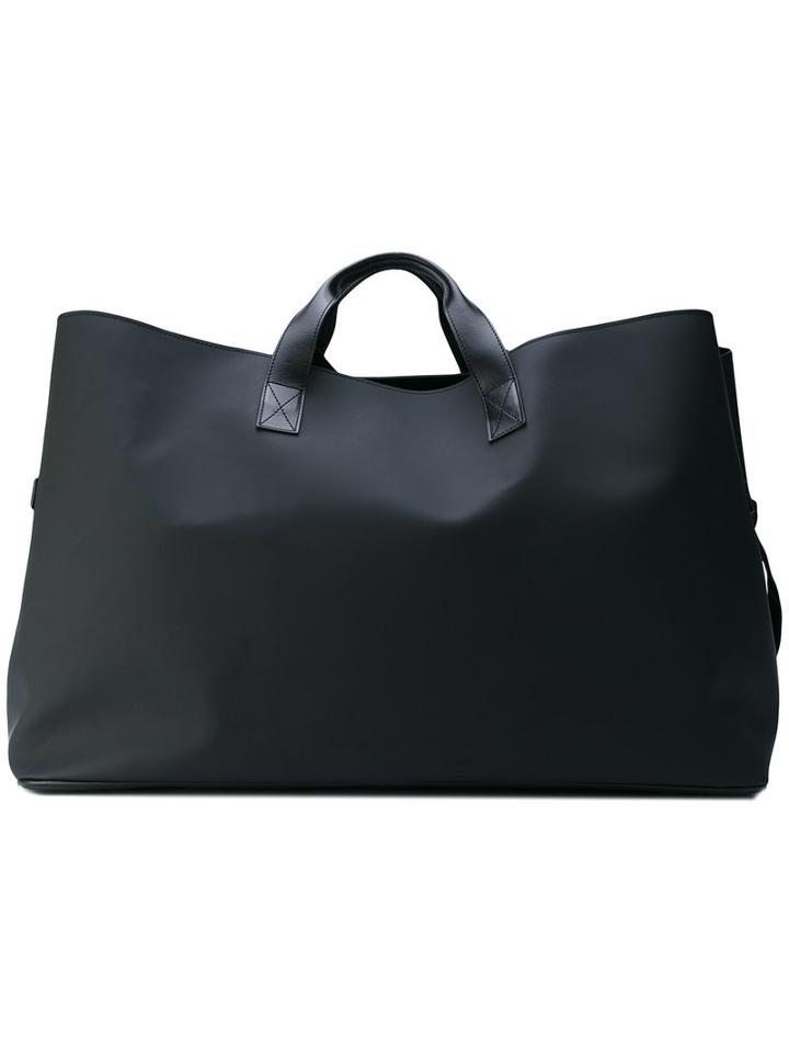 Msgm - Oversized Shopper Tote - Women - Cotton/calf Leather/polyamide/polyurethane - One Size, Black, Cotton/calf Leather/polyamide/polyurethane