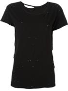 Rta Distressed T-shirt, Women's, Size: Medium, Black, Cotton