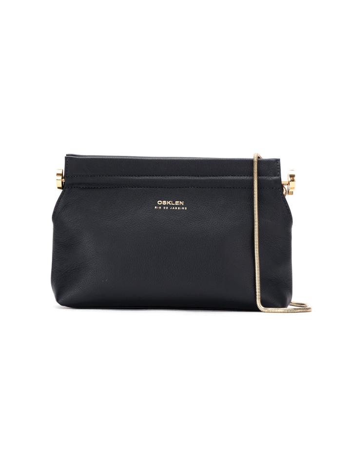 Osklen Chain Strap Shoulder Bag - Black