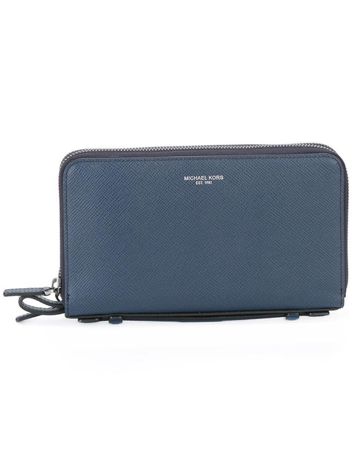 Michael Kors Zipped Up Continental Wallet - Blue