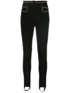 Balmain Studded High Waisted Trousers - Black