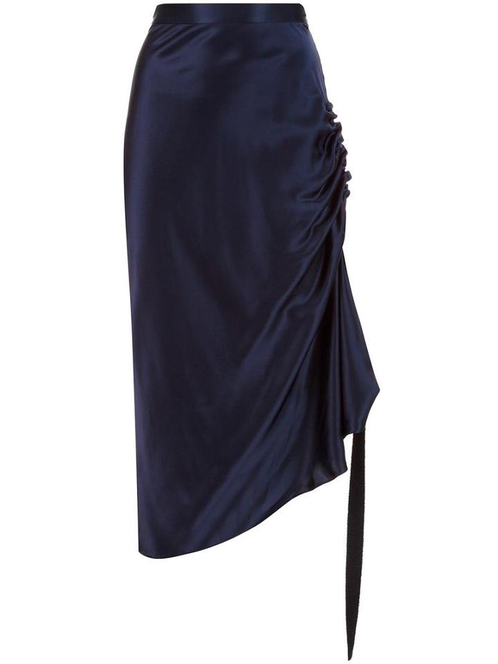 Ellery Draped Skirt, Women's, Size: 12, Blue, Silk