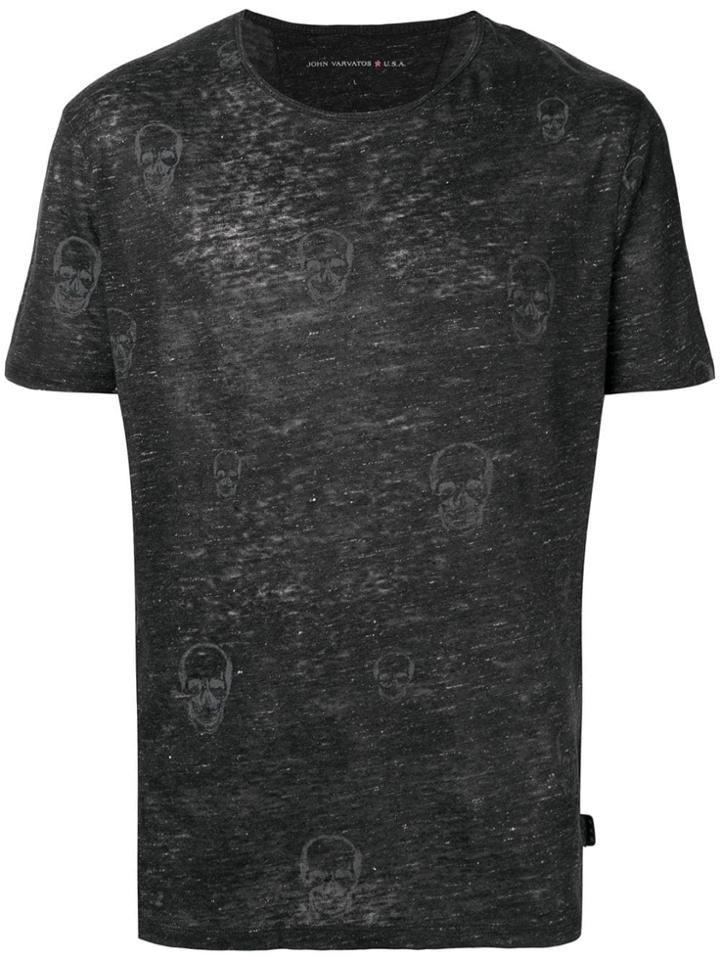 John Varvatos Skull Print T-shirt - Black