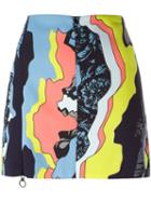 Versace 'jagged Baroque' Skirt, Women's, Size: 42, Blue, Viscose/acetate/silk