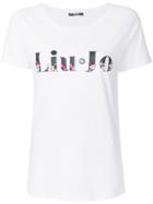 Liu Jo Embellished Logo T-shirt - White
