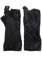 Julius Zip Detail Gloves, Men's, Black, Leather