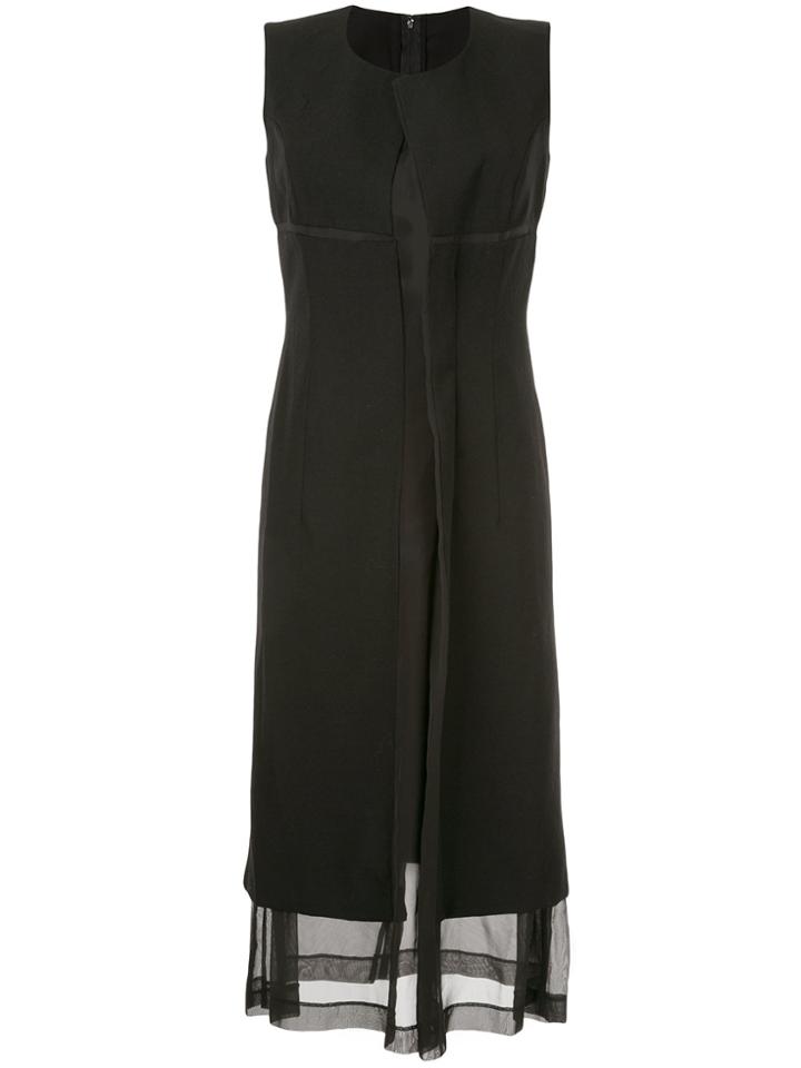 Comme Des Garçons Vintage Sheer Panel Dress - Black