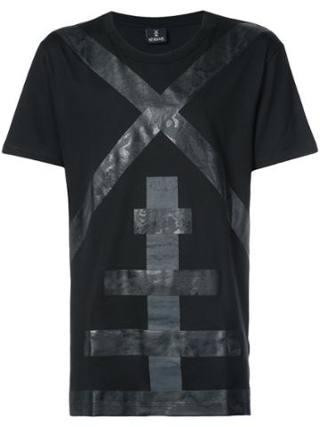Newams Printed X T-shirt - Black