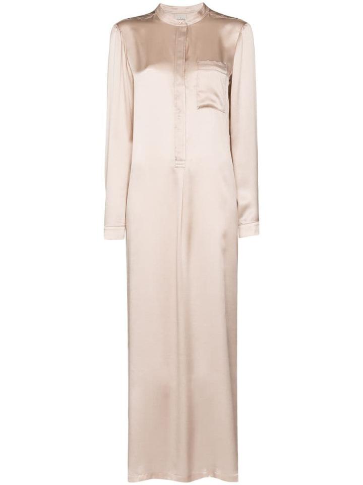 Le Kasha Korla Shirts-style Maxi Dress - Neutrals