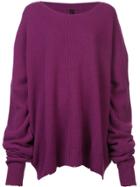 Unravel Project Short Knitted Dress - Purple