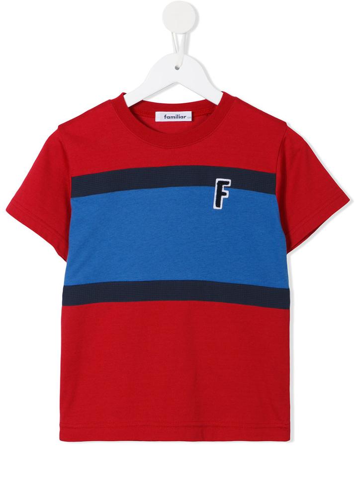 Familiar - Contrast Panel T-shirt - Kids - Cotton - 6 Yrs, Red