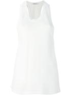 T By Alexander Wang Racerback Tank Top, Women's, Size: Xxs, White, Modal/cotton/polyester