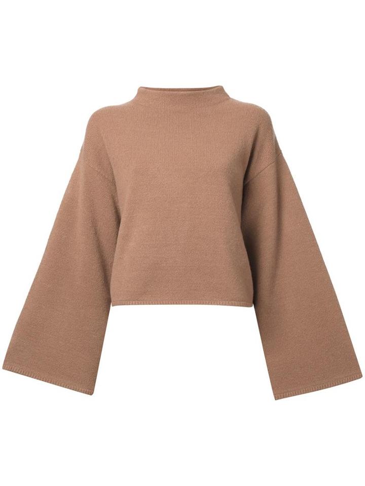 H Beauty & Youth Wide Sleeve Jumper, Women's, Brown, Wool