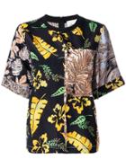 3.1 Phillip Lim Floral Patchwork T-shirt - Black