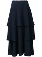 Stella Mccartney Soft Frill Tiered Skirt - Blue